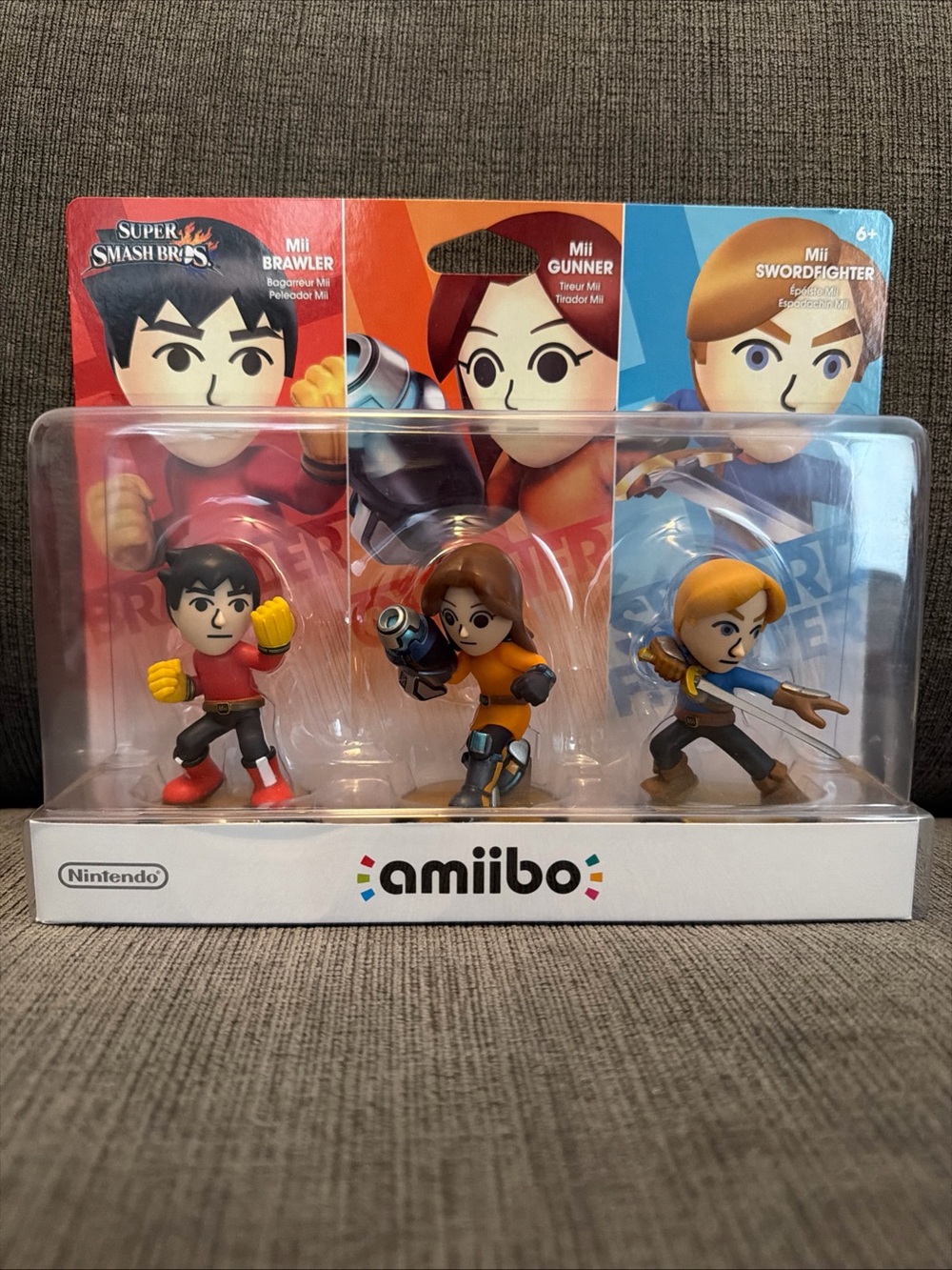 Nintendo Amiibo - Mii Fighter 3-Pack - Gunner/Sword/Fighter  - Super Smash Bros